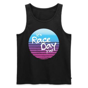 Es ist Renntag y'all Retro Motorsports Racing Zita - Männer Premium Bio Tank Top - Schwarz - Vorne - Michal (187cm)