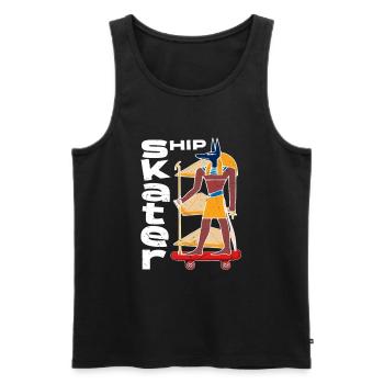 Skater Pyramide Hip Pharaoh Skateboarder Gifts - Männer Premium Bio Tank Top - Schwarz - Vorne - Michal (187cm)