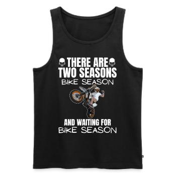 Motorcycle Lifestyle / Motorrad / Motorräder biker - Männer Premium Bio Tank Top - Schwarz - Vorne - Michal (187cm)