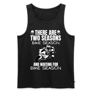 Motorcycle Lifestyle / Motorrad / Motorräder biker - Männer Premium Bio Tank Top - Schwarz - Vorne - Michal (187cm)