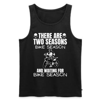 Motorcycle Lifestyle / Motorrad / Motorräder biker - Männer Premium Bio Tank Top - Schwarz - Vorne - Michal (187cm)