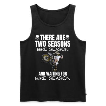 Motorcycle Lifestyle / Motorrad / Motorräder biker - Männer Premium Bio Tank Top - Schwarz - Vorne - Michal (187cm)