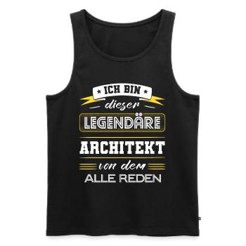 Ich Bin Dieser Legendäre Architekt Geschenk - Männer Premium Bio Tank Top - Schwarz - Vorne - AI Model Male 178 light (178cm)