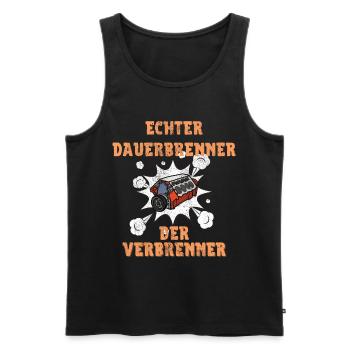 Echter Dauerbrenner der Verbrenner Shirt Auto PKW - Männer Premium Bio Tank Top - Schwarz - Vorne - Michal (187cm)