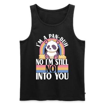 LGBTQ Pansexual - Men's Premium Organic Tank Top - black - Front - AI Model Male 178 light (178cm)