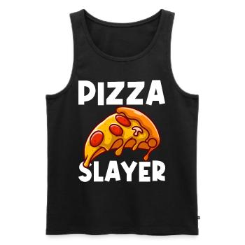 Pizza Making Italian Fast Food Pizza Slayer - Débardeur bio Premium Homme - noir - Devant - AI Model Male 178 light (178cm)