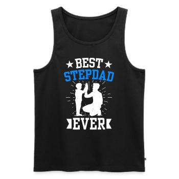 Bester Stiefvater Aller Zeiten Stiefpapa Stepdad - Männer Premium Bio Tank Top - Schwarz - Vorne - AI Model Male 178 light (178cm)