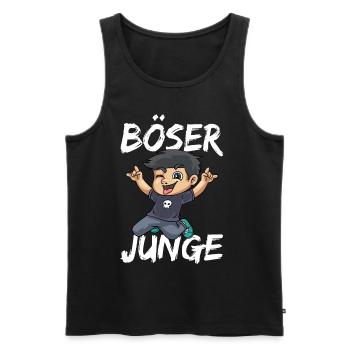 Böser Junge Sarkasmus Rocker für einen Jungen - Männer Premium Bio Tank Top - Schwarz - Vorne - AI Model Male 178 light (178cm)