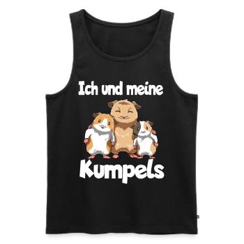 Ich und meine Kumpels - Meerschweinchen - Männer Premium Bio Tank Top - Schwarz - Vorne - Michal (187cm)