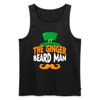 The Man With The Ginger Beard Irish Irish Ireland - Men's Premium Organic Tank Top - black - Front - AI Model Male 178 light (178cm)