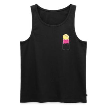 Ice Cream Pocket Cone - Männer Premium Bio Tank Top - Schwarz - Vorne - Michal (187cm)