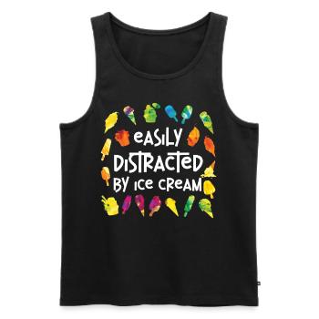 Ice Cream Cone Popsicle Easily - Männer Premium Bio Tank Top - Schwarz - Vorne - Michal (187cm)