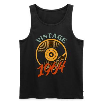 58 Geburtstag Jahrgang 1964 - Männer Premium Bio Tank Top - Schwarz - Vorne - AI Model Male 178 light (178cm)