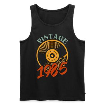 37 birthday born in 1985 - Men's Premium Organic Tank Top - black - Front - Michal (187cm)
