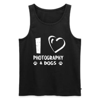 Hundeliebhaber Hundebesitzer Kamera Fotograf - Männer Premium Bio Tank Top - Schwarz - Vorne - Michal (187cm)