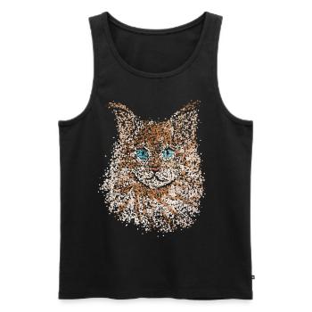 Norwegian Forest Cat Cats Cat Owner - Men's Premium Organic Tank Top - black - Front - Michal (187cm)