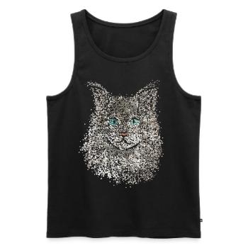 Siberian Forest Cat Cats Cat Owner - Men's Premium Organic Tank Top - black - Front - Michal (187cm)