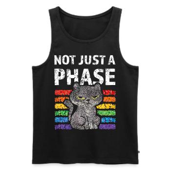 Regenbogen Not just a Phase Pride Katzen Schwul - Männer Premium Bio Tank Top - Schwarz - Vorne - Michal (187cm)
