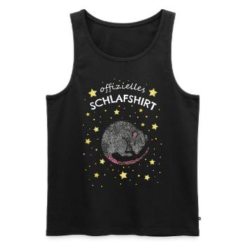 Offizielles Schlafshirt Mäuse Nagetier Hausmaus - Männer Premium Bio Tank Top - Schwarz - Vorne - Michal (187cm)