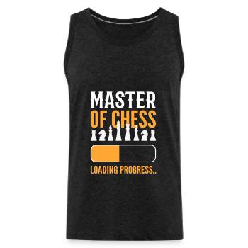 Master Of Chess Loading Progress Chess Board Game - Men's Premium Organic Tank Top - charcoal grey - Front - Alexander (188cm)