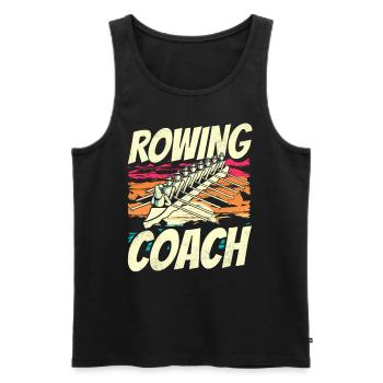 Rowing trainer Rowing Rowing Rowing Rowing Boat - Men's Premium Organic Tank Top - black - Front - AI Model Male 178 light (178cm)