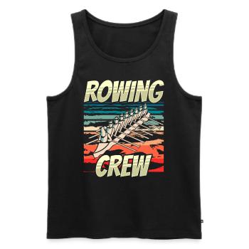 Rudermannschaft Rudern Ruderboot Ruderer Ruder - Männer Premium Bio Tank Top - Schwarz - Vorne - AI Model Male 178 light (178cm)