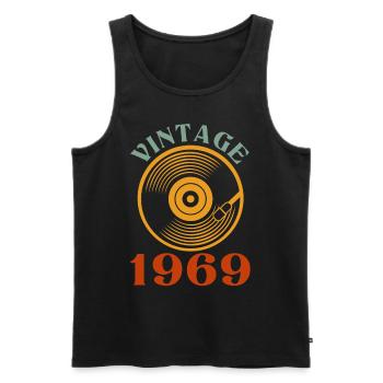 53 birthday born in 1969 - Men's Premium Organic Tank Top - black - Front - Michal (187cm)