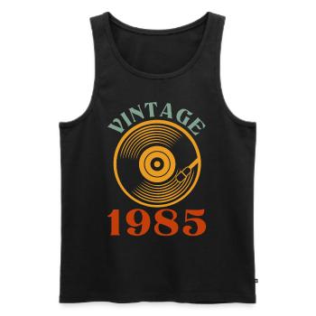 37 birthday born in 1985 - Men's Premium Organic Tank Top - black - Front - Michal (187cm)