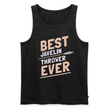 Meilleur lanceur de javelot de tous les temps Lancer de javelot - Débardeur bio Premium Homme - noir - Devant - AI Model Male 178 light (178cm)