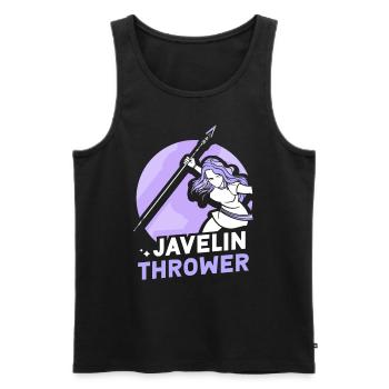 Javelin Throw Javelin Throw Javelin Throw - Men's Premium Organic Tank Top - black - Front - AI Model Male 178 light (178cm)