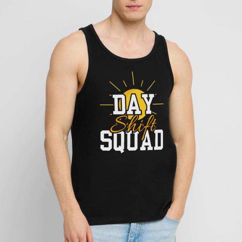 Day Shift Squad Shift Work Shift Work Men's Premium Organic Tank Top