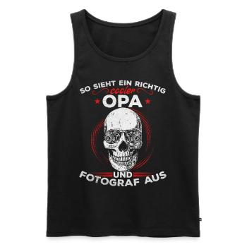 Fotograf Opa Kamera Fotografie Fotografen Opa - Männer Premium Bio Tank Top - Schwarz - Vorne - Michal (187cm)