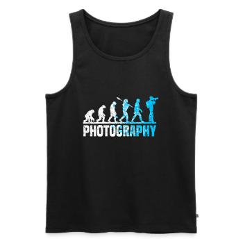 Photography Evolution Photographer Evolution Photo - Men's Premium Organic Tank Top - black - Front - AI Model Male 178 light (178cm)