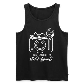Photography Mein offizieller Schlaf-Shirt- - Männer Premium Bio Tank Top - Schwarz - Vorne - Michal (187cm)
