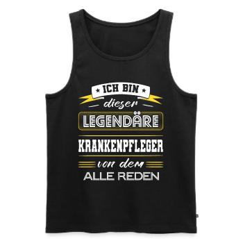 Ich Bin Dieser Legendäre Krankenpfleger Geschenk - Männer Premium Bio Tank Top - Schwarz - Vorne - Michal (187cm)