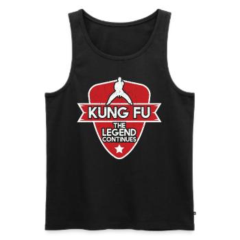 Kung Fu The Legend Continues - Men's Premium Organic Tank Top - black - Front - Michal (187cm)