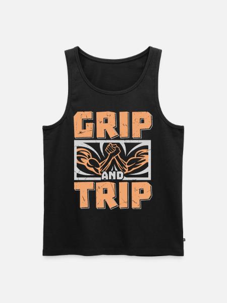 Grip And Trip Arm Wrestling - Men's Premium Organic Tank Top - black
