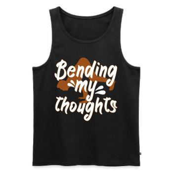 Bending My Thoughts Aerobics - Men's Premium Organic Tank Top - black - Front - Michal (187cm)