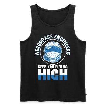 Aerospace Engineer Keep You Flying High - Men's Premium Organic Tank Top - black - Front - Michal (187cm)