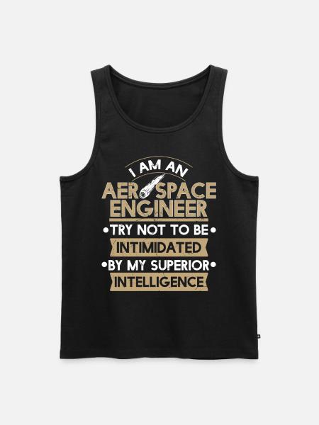 Aerospace Engineer Superior Intelligence - Men's Premium Organic Tank Top - black