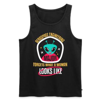 Aerospace Engineering Major Forgets - Men's Premium Organic Tank Top - black - Front - Michal (187cm)