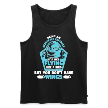 Aerospace Engineering Is Easy Bird Wings - Men's Premium Organic Tank Top - black - Front - Michal (187cm)