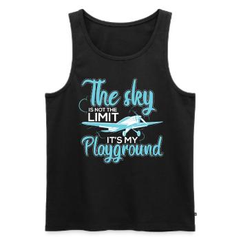 The Sky Is Not The Limit Its My Playground - Men's Premium Organic Tank Top - black - Front - Michal (187cm)
