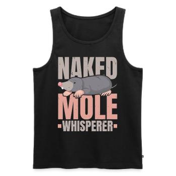 Naked Mole Whisperer Wildlife Animal Mole - Men's Premium Organic Tank Top - black - Front - AI Model Male 178 light (178cm)