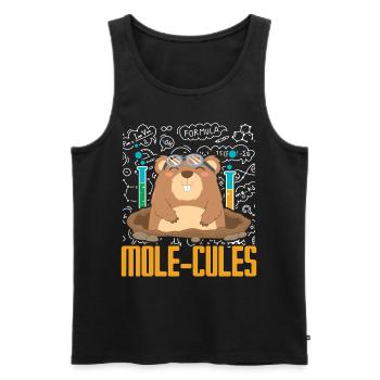 Mole Mole Lover Mole Whisperer Wis - Men's Premium Organic Tank Top - black - Front - AI Model Male 178 light (178cm)