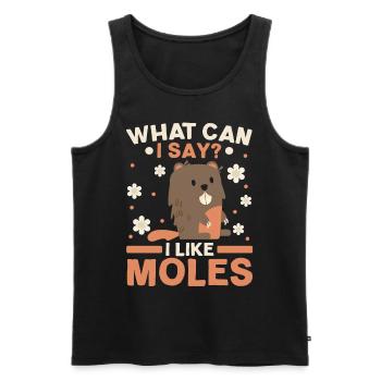 I really like moles animal mole whisperer - Men's Premium Organic Tank Top - black - Front - AI Model Male 178 light (178cm)