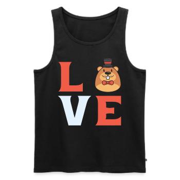 Wildlife Animal Digger Mole Lover Mole Whisper - Men's Premium Organic Tank Top - black - Front - AI Model Male 178 light (178cm)