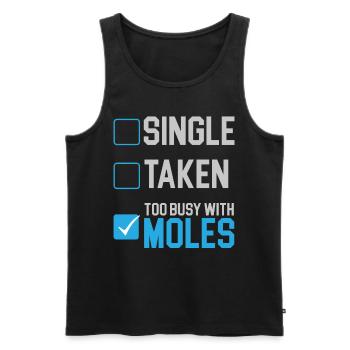 Too busy with moles Animal molef - Men's Premium Organic Tank Top - black - Front - AI Model Male 178 light (178cm)