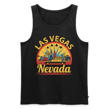 Las Vegas Nevada USA Staat Amerika Reisen Nevadane - Männer Premium Bio Tank Top - Schwarz - Vorne - Michal (187cm)