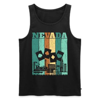 Nevada USA Bundesland Amerika Nevadan Carson City - Männer Premium Bio Tank Top - Schwarz - Vorne - Michal (187cm)